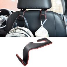 Sedile posteriore multifunzione nascosto per auto, piccolo gancio (nero rosso)