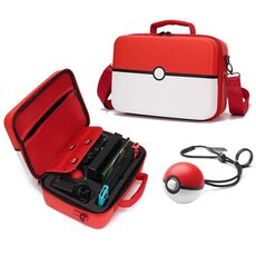 Custodia protettiva per valigia a tracolla singola inclinata portatile multifunzione per Nintendo Switch (rossa)