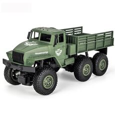 JJR / C 1:18 2.4 Ghz 4 Canali Telecomando Dongfeng 7 Veicolo per camion con armatura a sei ruote (verde)
