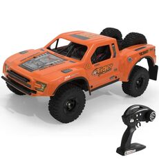 FY-08 Versione senza spazzole 2.4G Veicolo fuoristrada con telecomando 1:12 Quattro ruote motrici Breve camion Telecomando ad alta velocità Auto, spina europea (arancione)