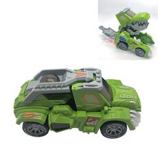 HG-882 Giocattolo per auto con deformazione di dinosauro elettrico Giocattolo musicale leggero universale (verde)