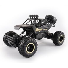 HD6026 1:12 Auto da arrampicata in lega di grandi dimensioni Mountain Bigfoot Cross-country a quattro ruote motrici Telecomando giocattolo per auto, Dimensioni: 37 cm (nero)