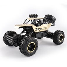HD6026 1:12 Auto da arrampicata in lega di grandi dimensioni Mountain Bigfoot Cross-country a quattro ruote motrici Telecomando giocattolo per auto, Dimensioni: 37 cm (oro)