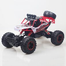 HD6026 1:12 Auto da arrampicata in lega di grandi dimensioni Mountain Bigfoot Cross-country a quattro ruote motrici Telecomando giocattolo per auto, Dimensioni: 37 cm (rosso)