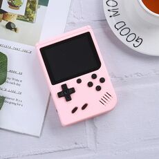 MK800 3.0 pollici Macaron Mini Retro Classic Console di gioco portatile per bambini 800 giochi integrati, supporto uscita AV (rosa)