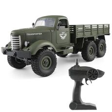 JJR / C Q60 Transporter-1 Full Body 1:16 Mini 2.4GHz RC 6WD Giocattolo per auto militare fuoristrada cingolato (Army Green)