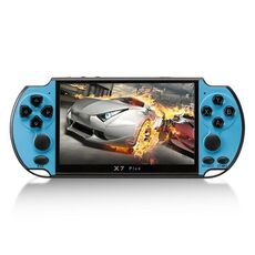 X7 Plus Retro Games Classic Games console di gioco portatile con schermo HD da 5,1 pollici e memoria 8G, supporto MP4 / ebook (blu)