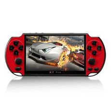 X7 Plus Retrò Giochi classici console di gioco portatile con schermo HD da 5,1 pollici e memoria 8G, supporto MP4 / ebook (rosso)
