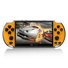 X7 Plus Retro Giochi classici console di gioco portatile con schermo HD da 5,1 pollici e memoria 8G, supporto MP4 / ebook (giallo)