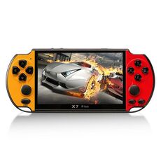 X7 Plus Retro Classic Games Game Game Console con schermo HD da 5,1 pollici e memoria 8G, supporto MP4 / ebook (Giallo + rosso)
