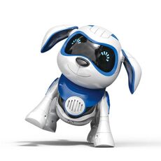 Ricarica USB Smart Touch Sensing Machine Cane Giocattoli elettrici per bambini, supporti per camminare e rosicchiare ossa e luci e musica (blu)