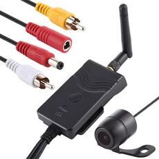 Trasmettitore video HD WiFi 903S per auto, con telecamera posteriore mini a farfalla (nera)