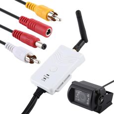 Trasmettitore video HD WiFi 903S per auto, con telecamera di sorveglianza posteriore per autobus (bianca)
