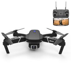 LS-E525 4K Double HD Camera Mini pieghevole RC Quadcopter Drone Remote Control Aircraft (Nero)