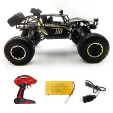 Giocattolo fuoristrada per auto da arrampicata con telecomando in lega 1: 8 (nero)
