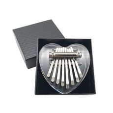 Mini 8 tono thumb Piano Kalimba Strumenti musicali, confezione regalo (cuore acrilico)
