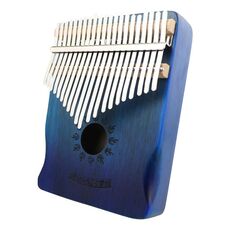 21 Tone Acacia Wood Thumb Piano Kalimba Strumenti musicali (Aurora Blue-Sun)