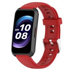 For Keep Band B4 Cinturino per orologio in silicone con superficie lucida da 16 mm (rosso)