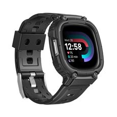 Per Fitbit Versa 4/3 / Sense 2 / Sense 1 Armor Cinturino integrato in TPU (nero)
