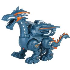 Elettrico meccanico Dinosauro Giocattolo simulazione giocattolo animale Sound multifunzionale e giocattolo leggero, Stile: Spray-Blue