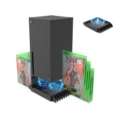 Base di raffreddamento multi-funzione JYS X133 + Stoccaggio disco da gioco per XboxSeries X host (nero)