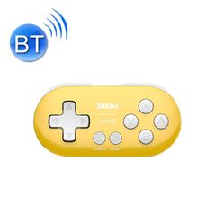 8BITDO ZERO2 MIGLIORE BLUETOOTH Wireless Bluetooth per interruttore / Windows / Android / MacOS / Steam / Respeberr (Giallo)