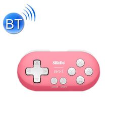 8Bitdo Zero2 Misura wireless Bluetooth Mini maniglia per interruttore / Windows / Android / MacOS / Steam / Respeberr (rosa)