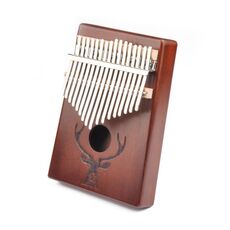 Piano per principiante da 17 tono Piano Deer Capo Kalimba Thumb Piano (caffè)