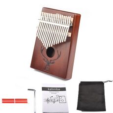 Piano per principianti da 17 tono Piano Cervi da cervo Kalimba Thumb Piano (kit caffè)