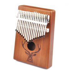 17-Tone Beginner Finger Piano Deer Head Kalimba Thumb Piano (retrò)