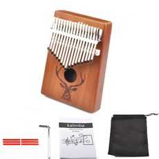 Piano per principiante da 17 tono Piano Cervi da cervo Kalimba Thumb Piano (Kit retrò)