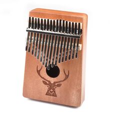 17-tono principiante dito Piano Deer testa Kalimba Thumb Piano (in legno)