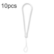 Corda per mano anti-perdita con cordino per telefono cellulare con motivo in silicone da 10 pezzi (bianco)