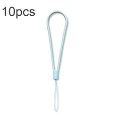 Corda anti-perdita per cordino per telefono cellulare con motivo in silicone da 10 pezzi (verde chiaro)
