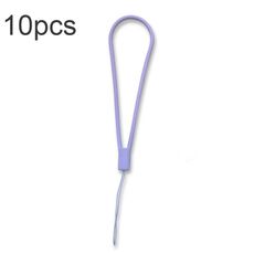 Corda per mano anti-perdita con cordino per telefono cellulare con motivo in silicone da 10 pezzi (chiodi di garofano viola)