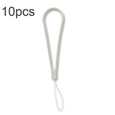 Corda per mano anti-perdita con cordino per telefono cellulare con motivo in silicone da 10 pezzi (bianco antico)