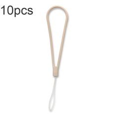 Corda per mano anti-perdita con cordino per telefono cellulare con motivo in silicone da 10 pezzi (rosa sabbia)
