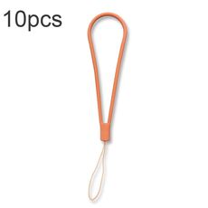 Corda anti-perdita per cordino per telefono cellulare con motivo in silicone da 10 pezzi (arancione zucchero)