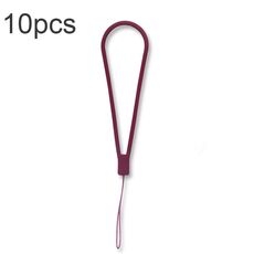 Corda per mano anti-perdita con cordino per telefono cellulare con motivo in silicone da 10 pezzi (rosso melograno)