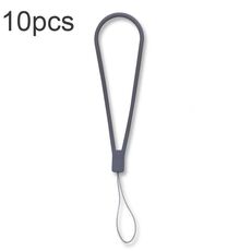 Corda per mano anti-perdita con cordino per telefono cellulare con motivo in silicone da 10 pezzi (grigio lavanda)
