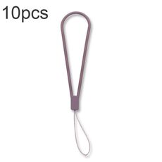 Corda per mano anti-perdita con cordino per telefono cellulare con motivo in silicone da 10 pezzi (ciliegia viola)