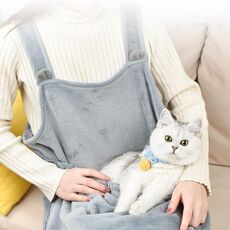 Cat Hug Grembiule in pile Borse per marsupi Anti-appiccicoso Fur Hold Cats Pocket (Grigio)