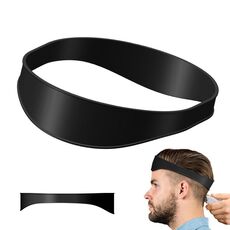 Salon Neck Hair Line Guide Barber Trim Righello Capelli Strumento fai da te Strumenti per tagliare i capelli (nero)