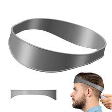 Salon Neck Hair Line Guide Barber Trim Righello Capelli Strumento fai da te Strumenti per tagliare i capelli (grigio)