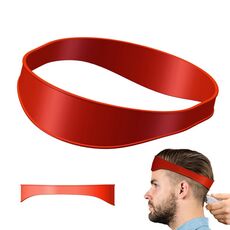 Salon Neck Hair Line Guide Barber Trim Righello Capelli Strumento fai da te Strumenti per tagliare i capelli(Rosso)