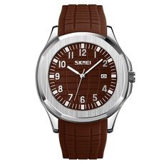 SKMEI 9286 Orologio al quarzo impermeabile da uomo multifunzionale per sport all'aria aperta (caffè)