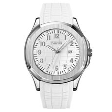 SKMEI 9286 Orologio al quarzo impermeabile da uomo multifunzionale per sport all'aria aperta (bianco)