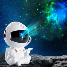 Luce di proiezione di stelle laser a LED colorate a forma di astronauta USB (chitarra)