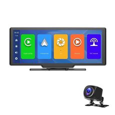 A3073 HD cablato da 9,3 pollici Smart Player 1 a 1 con display a schermo diviso video bidirezionale wireless Carplay (nero)