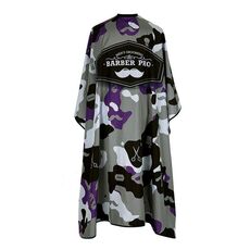 Scissor Beard Print Barber Post Barber Haircut Cape Wrap (Viola)